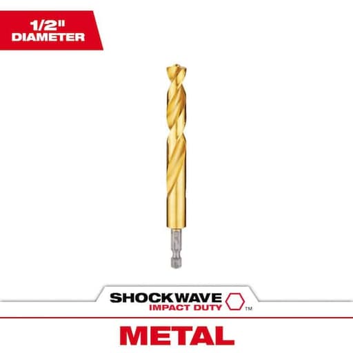 SHOCKWAVE RED HELIX Titanium Drill Bit