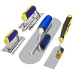 Concrete Tools Set Stainless Steel Pool Trowel and Margin Trowel Plus Concrete Edger and Groover Stucco Cement Kit Masonry Construction Hand Tool