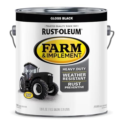 280165 Farm & Implement Enamel Paint, Gallon, Gloss Black