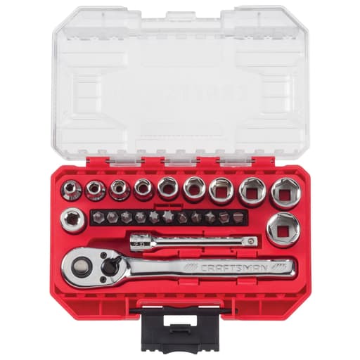 1/4-in Drive 6 Point SAE Mechanics Tool Set