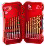Shockwave Impact Duty Red Helix Titanium Drill Bit Set - 23PC