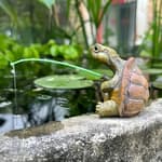 Charming Resin Turtle Fishing Statue, for Outdoor Garden, Patio, and Pond Decor, Ideal Gift Turtle Decor