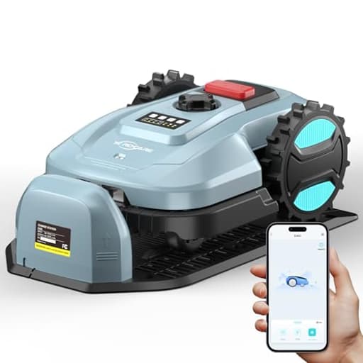 Robotic Lawn Mower with App Control – Adjustable Cutting Height, Auto-Charging, Obstacle Detection & Smart Scheduling – Ideal for Lawns up to 1/8 Acre