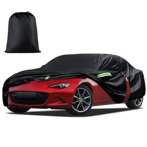 Car Cover Custom Fit for Mazda MX-5 Miata (1989-2025), Waterproof All Weather for Automobiles Full Exterior Cover Sun Rain Snow Protector with Door Zipper