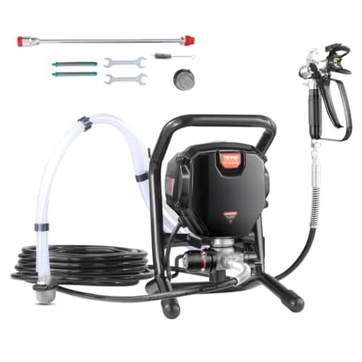 750W Stand Airless Paint Sprayer, 3000PSI High Efficiency Electric Airless Sprayer, Fine and Even Painting Effect, Handheld Paint Sprayers for Home Interior and Exterior Furniture and Fences
