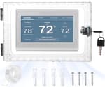 Thermostat Lock Box Thermostat Cover Large Thermostat Lock Box with Key Universal Thermostat Cover with Lock AC Lock Box Cover Fits Thermostats 4.72" H x 6.3" W or Smaller