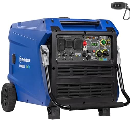 11000 Peak Watt Dual Fuel Portable Inverter Generator, Remote Electric Start, Transfer Switch Ready, Gas and Propane Powered, Low THD - Safe for Electronics, Parallel Capable, CO Sensor