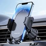 Phone Holders for Your Car with Metal Hook Clip, Air Vent Cell Phone Stand Car Mount, Universal Automobile Cradle for Garmin GPS Fit iPhone Android and All Smartphones, Dark Black