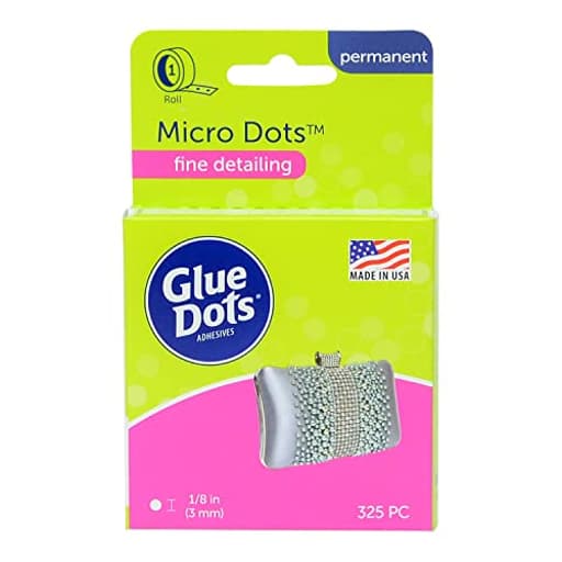 , Micro Dots, Double-Sided, Permanent, 1/8", 325 Dots, Diamond Painting Pen Glue, DIY Craft Glue Tape, Sticky Adhesive Glue Points, Liquid Hot Glue Alternative, Clear