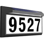 Solar Address Sign, Lighted Address Plaque Outdoor Waterproof, Illuminated Address Numbers, House Numbers for Outside