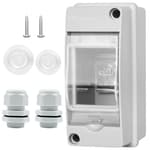 Waterproof Distribution Protection Box, ABS Plastic Breaker Electrical Box and Transparent Cover IP65, for Indoor Outdoor Wall Circuit Breaker