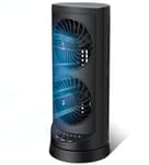 Personal Tower Cooling Fans that Blow Cold Air, Standing Small Desk Fan with 3 Speeds & Timer, 60° & 110° Oscillating Table Fan, Quiet and Safe Electric Floor Fan for Bedroom, Bedside, Home, Office