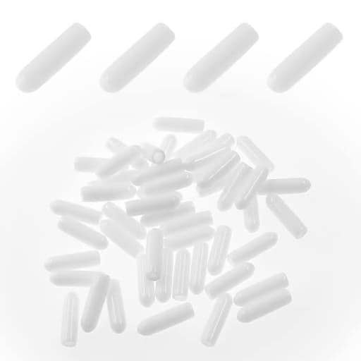 50pcs Rubber End Caps, 1/8 Inch / 3mm Screw Thread Protector Caps - White Vinyl, Flexible Bolt Covers