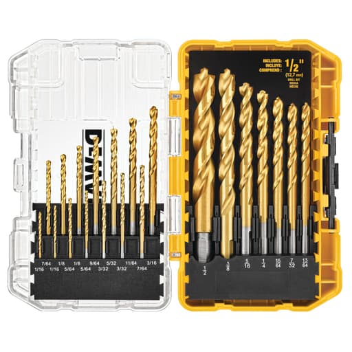 IMPACT READY Titanium Drill Bit Set with ToughCase+ System - 14 Pc