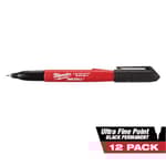 12 Pack Inkzall Black Ultra Fine Point Marker