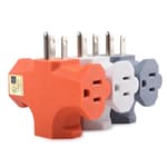[UL Listed] Cable Matters 3-Pack 3 Way Plug Adapter 15A 1875W, 3 Prong 3 Outlet Adapter, Power Splitter Plug Outlet, 3 Way Electrical Splitter, Multicolored