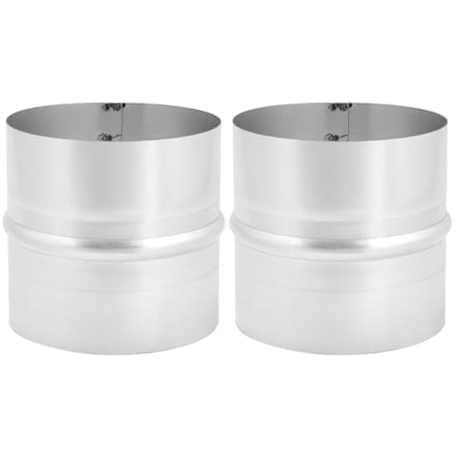 4" Two-Hole Duct Connector – 2 Pack Round Ventilation Extension Fitting for HVAC Systems