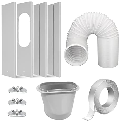 Portable Air Conditioner Window Kit with 5.9” Exhaust Hose, Adjustable Universal Window Seal for AC Unit…