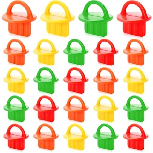 24 Packs 1/8'' 1/4'' 5/16'' 5/32'' Deck Spacer Tool Gap Jig Deck Board Spacer Rings Assorted Easy Pull Guide Tool for Pressure Treated Composite Decking Plank Lumber Hardwood PVC, 4 Colors