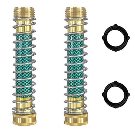 Garden Hose Protector, Hose Extension Adapter with Coil Spring, 2 Pack