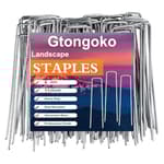 120 Pack Galvanized Landscape Staples Plant Cover Stakes 6 Inch 11 Gauge Lawn Staples Fence Stakes Ground Stakes for Landscaping Securing Weed Barrier Fabric, Decoration