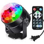 Sound Activated Party Lights with Remote DJ Lighting, Disco Ball Strobe Stage Light for Home Room Dance Parties Birthday Karaoke Stocking Stuffers New Years Eve Halloween Christmas Decorations