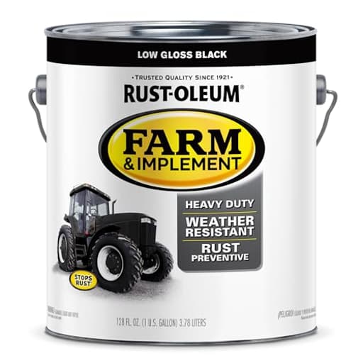 280168 Farm & Implement Enamel Paint, Gallon, Low Gloss Black