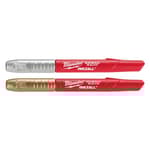 INKZALL™ Silver/Gold Metallic Fine Point Marker