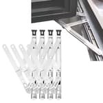 4 Pack 10 Inch Casement Window Hinge, Stainless Steel Casement Window Stay, E-Gard Opening Friction Stay Concealed Hinges, Casement Window Hardware for Awning/Hopper/Transom Window