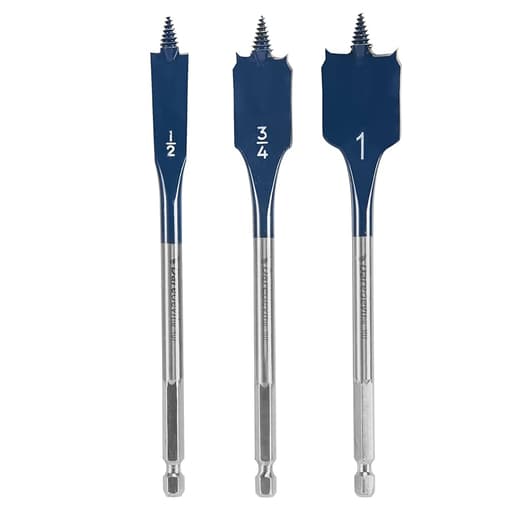 3-Piece Standard Spade Bit Set