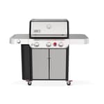 Genesis S-335 Liquid Propane Gas Grill for Outdoor Cooking, 3 Burners and 1 Side Burner, Stainless Steel