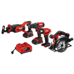 20V 4-Tool Kit: Drill Driver, Reciprocating Saw, Circular Saw, Spot Light