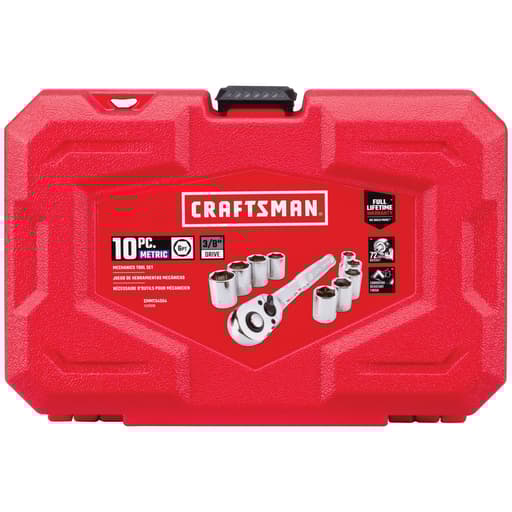 10PC 3/8" DRIVE METRIC MECHANICS TOOL SET