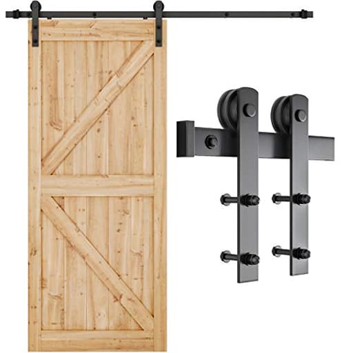 6.6FT Barn Door Hardware kit, Barn Door Track, Sliding Door Hardware kit, Smoothly and Quietly -Heavy Duty Sturdy -Easy to Install, Fit 36"-40" Wide Panel