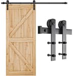 6.6FT Barn Door Hardware kit, Barn Door Track, Sliding Door Hardware kit, Smoothly and Quietly -Heavy Duty Sturdy -Easy to Install, Fit 36"-40" Wide Panel