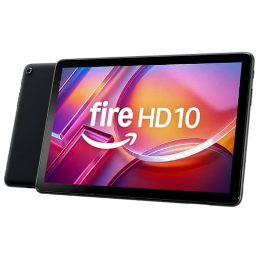 Fire HD 10 tablet (newest model) built for relaxation, 10.1" vibrant Full HD screen, octa-core processor, 3 GB RAM, 64 GB, Black
