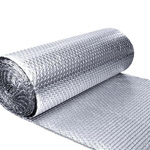 Double Reflective Insulation Foam, 48" x 10 Ft Reflective Window Radiant Barrier B2 Fireproof Bubble Insulation Roll for Keep Heat, Thermal Heat Block Shield - Engineered Foil