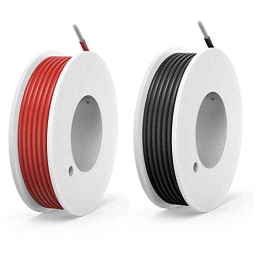 20 awg Silicone Electrical Wire Cable 2 Colors (23ft Each) 20 Gauge Hookup Wires kit Stranded Tinned Copper Wire Flexible and Soft for DIY