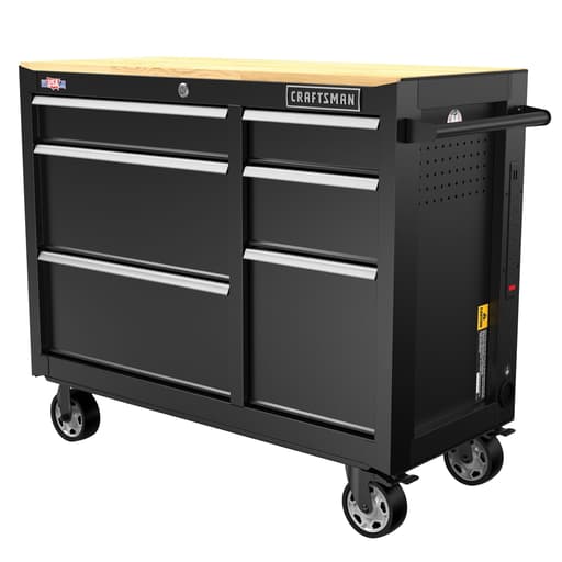 41 in. 6-Drawer Workbench with Tray & Holder