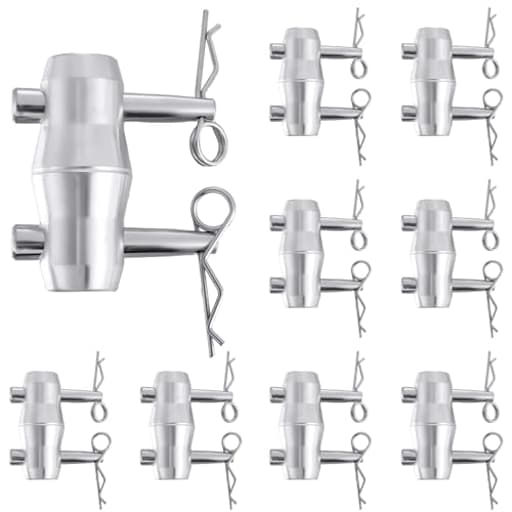 8 Pack Double Ended Conical Coupler with Clips Pin Truss Clamp DJ Stage Lighting Truss Pipe Connector Trusses Parts Stage Lighting Accessories Fit F34 F33 Pipe 50mm