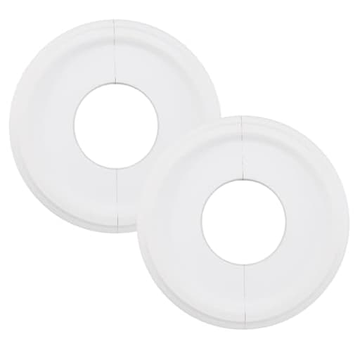 2PCS White Split Ceiling Medallion 9.84" PU Round Lighting Ceiling Medallion Ring Home Lighting Ceiling Medallions for Light Fixtures and Ceiling Fans