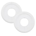 2PCS White Split Ceiling Medallion 9.84" PU Round Lighting Ceiling Medallion Ring Home Lighting Ceiling Medallions for Light Fixtures and Ceiling Fans