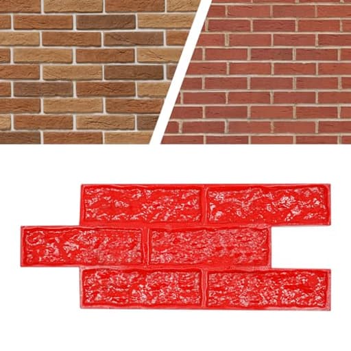 Concrete Stamp Realistic Concrete Texture Mat Concrete Stamping Mold Cement Stamp for Concrete Decorative for Wall & Floor Imprinting Concrete, Red
