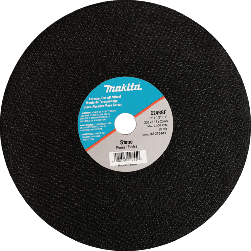 12" x 1/8" x 1" Abrasive Cut-Off Wheel, Masonry, 10/pk