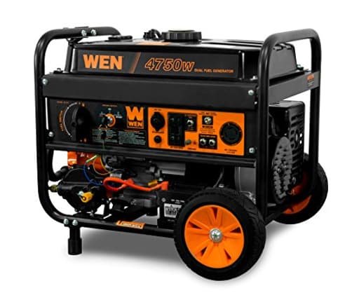 4,750-Watt 120V/240V Dual Fuel Portable Generator with Wheel Kit and Electric Start