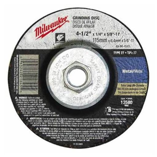 4-1/2" x 1/4" x 5/8-11" Grinding Wheel