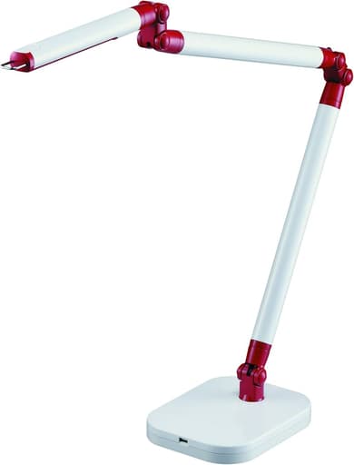 Ultra Reach LED Desk Lamp, White/Red