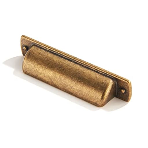 10 Pack 3" Drawer Pulls Antique Brass Cabinet Cup Pulls Kitchen Hardware Cabinet Handles Drawer Handles Knobs 3 inch Hole Center