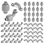 (1/2" Conduit Parts 60 Pack) Yariwiz 1/2 PVC Electrical Conduit Fitting Plastic Liquid Tight Conduit Connector Kit, Include 20 Conduit Couplings, 20 Conduit 90 Degree Elbows and 20 Conduit Straps