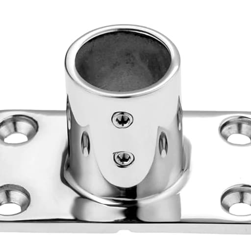 Heavy Dudy 316 Stainless Steel Boat Rectangular Base Marine Yacht Hand Rail Fitting Rail Tube Stanchion Base Column Accessories-1PACK